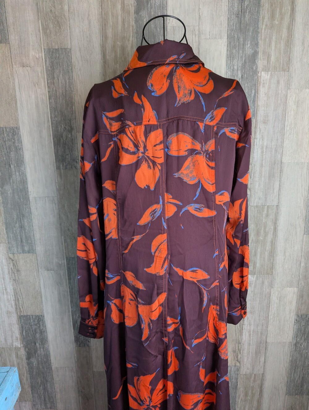 Exquoise Anthropologie New With Tags Xl Maxi Shirt Dress - Picture 4 of 16